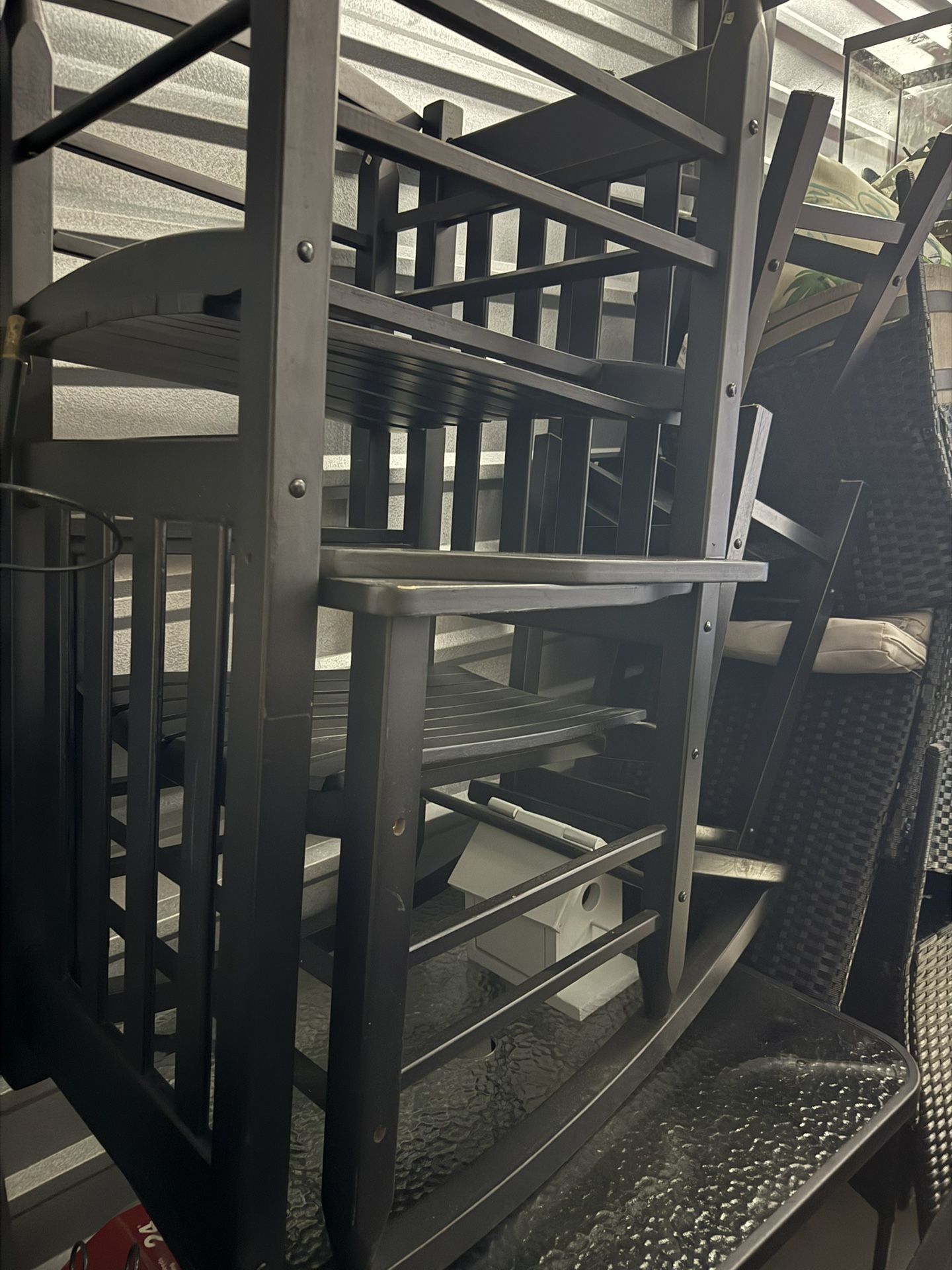 2 Brand New Black Outdoor  Rocking Chairs