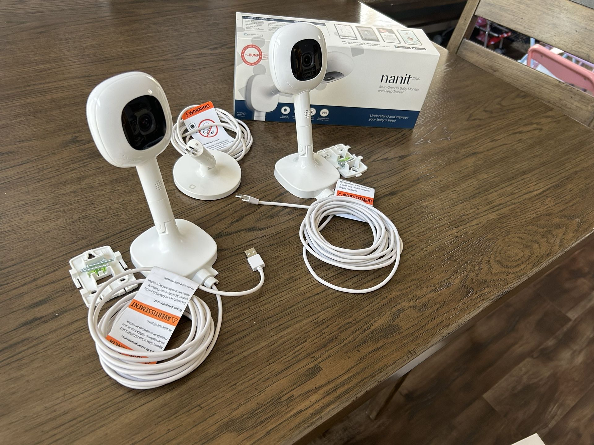 Nanit Plus Cameras With Wall Mount, Flex Stand, And Breathing Bands