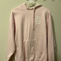 Anti Social Social Club Pink Hoodie Size Medium 