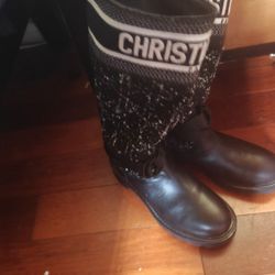 Original New Christian Dior Boots Size 38 In Europe Size 7.5/8 In USA  Womans Boots 
