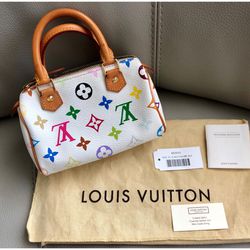 Louis Vuitton Monogram Multicolor Mini Sac HL Speedy White in 2023