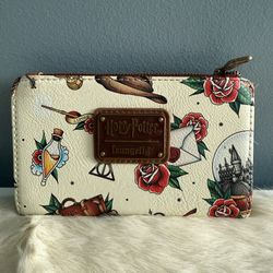 Loungefly x Harry Potter Tattoo All Over Print Bifold Wallet