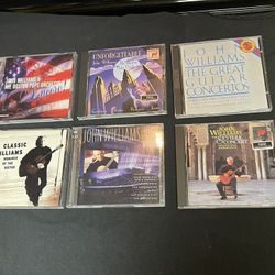 Lot of six audio CDs by John Williams guitar concertos And Boston pop