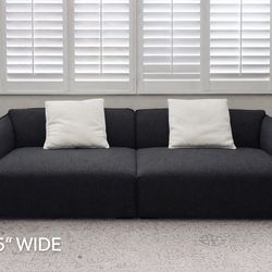 Modern Minimalist Sofa – 96” Wide, Clean Design