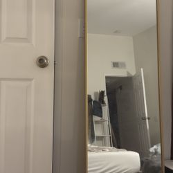 Full Body Mirror With Gold Trim