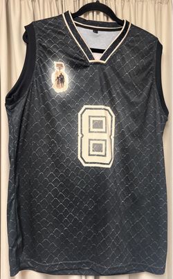 Basketball Jersey Number 8 Black Scale Pattern