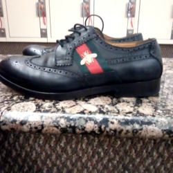 Black Leather Dress Shoes Sherry Bee Line 
