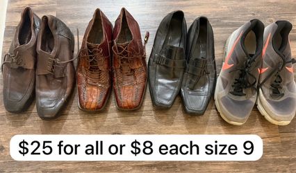 Men shoes size 9 $25 for all or $8 each