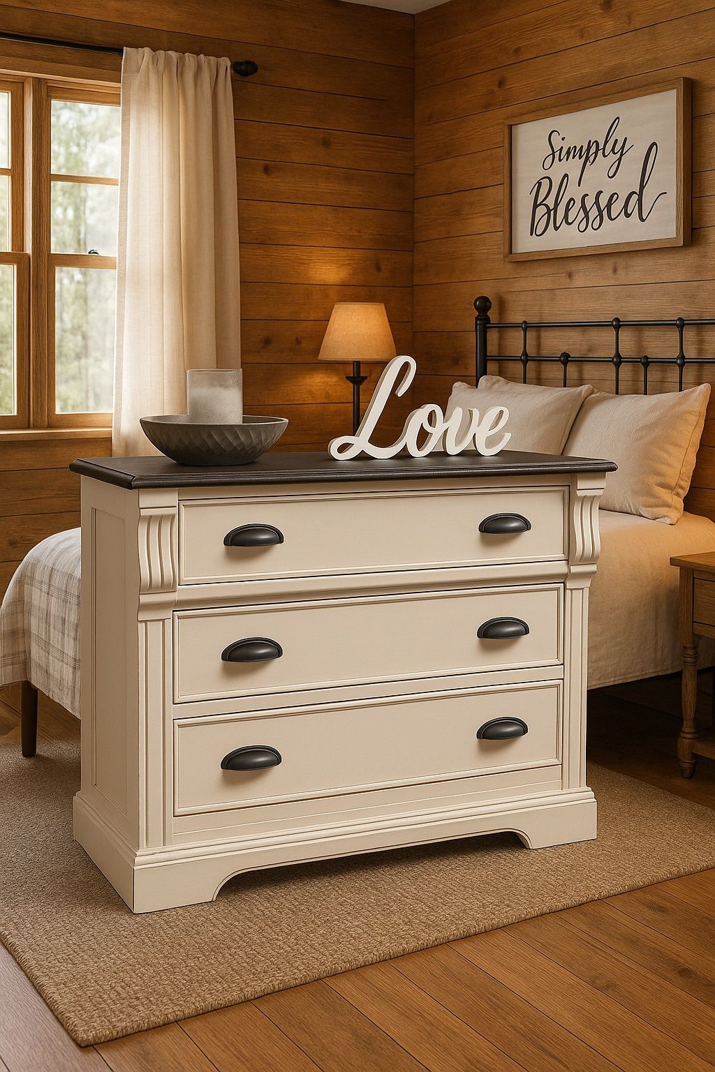 Solid wood dresser