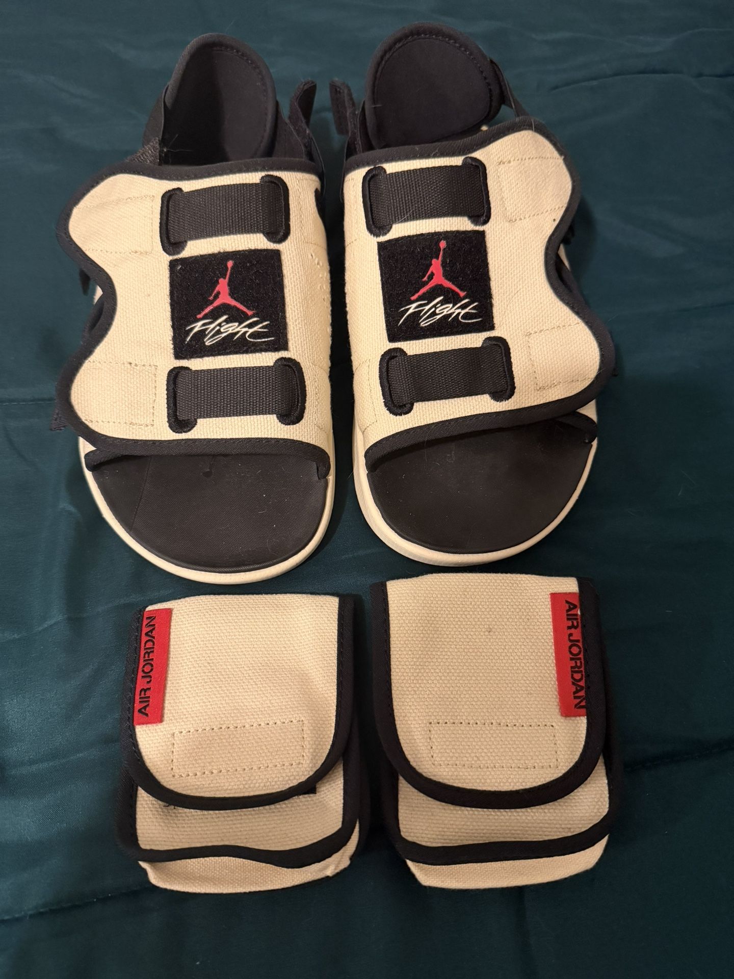 Jordan LS Slide, Beach/University Red Black White, Size 9...