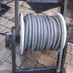 200ft Commercial Gray Hose on Jumbo Deluxe suncast Reel lawn garden yard boat dock car wash pressure Pool Spa Irrigation Farm Sprinkler Cart Dolly  