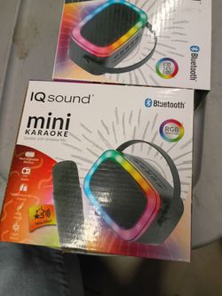 IQ Sound Mini Karaoke Bluetooth Speaker with Wireless Mic