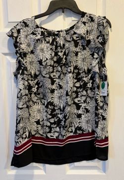 Brand New Liz Claiborne Career Pleat Front Top Blouse NWT women’s  size Large - Simi Valley
