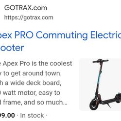 Gotrax Apex Pro. Lightly Used Great Condition.  Charger Included 