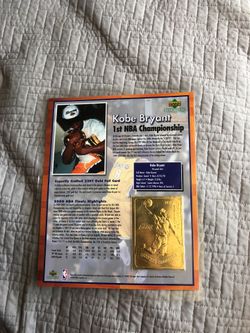 Kobe Bryant First NBA Championship Card
