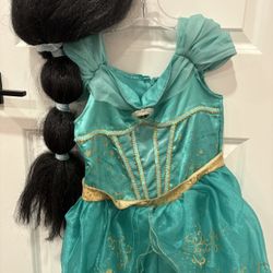 Disney Princess Jasmine Costume With shoes And Wig