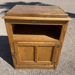 White Clad Swivel Top Cabinet