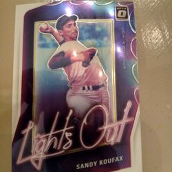 Sandy Koufax 2021 Panini Lights-out Optic Card