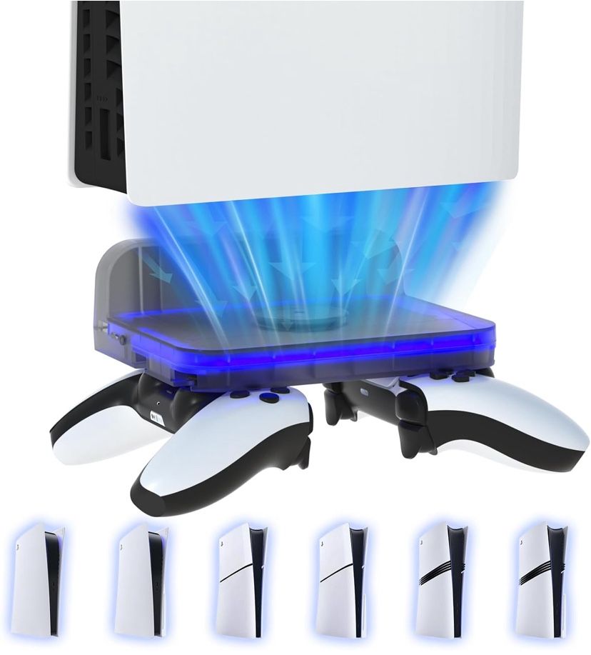 Ps5 wall mount for All PS5 Models,Ps5 accessories stand with RGB Lights,Wall mount kit for ps5 pro/ps5 /ps5 slim console(digital/disc),ps5 shelf