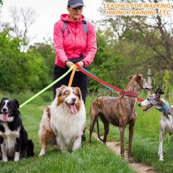 3 pcs Dog Leashes for Small Medium Large Dogs, 6FT Lead Short Dog Leash with Swivel Hook for Walking