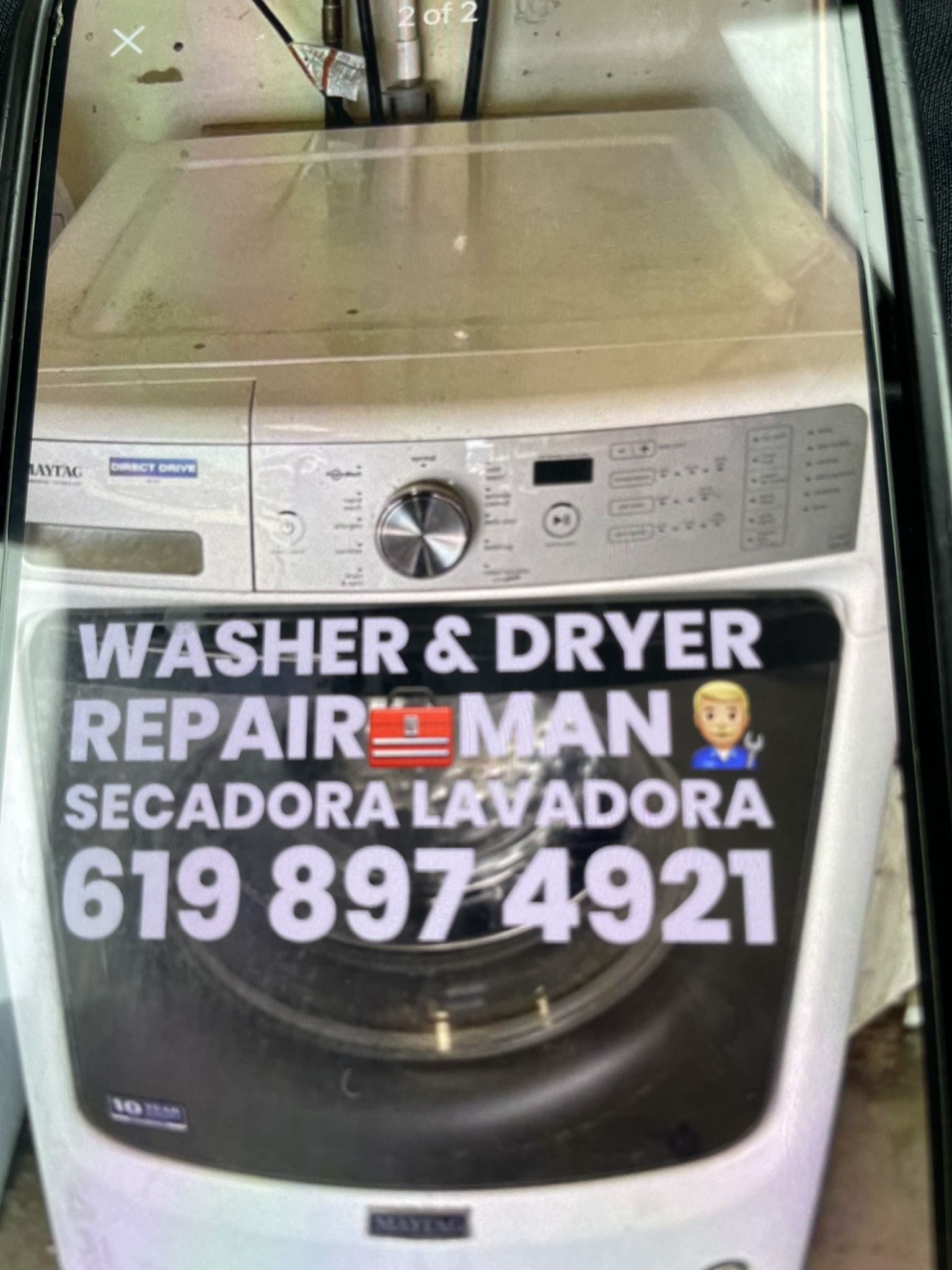 Washer And Dryer (REPAIR MAN ) Lavadora Secadora