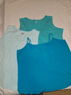 3 Teal Tank Tops Women's Plus Size