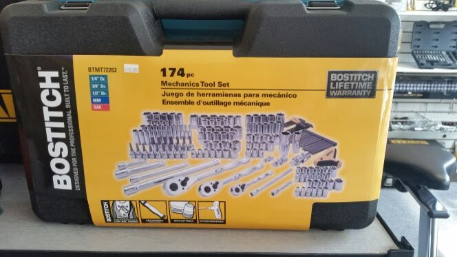 Bostitch 174 Pc. Mechanics Tool Set BTMT72262 - BRAND NEW!
