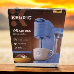 Keurig K-Express Essentials Pod Coffee Machine, K-Cup, Bluebell, 30 oz