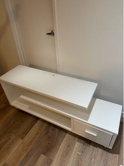 White TV Stand / Media Console – Good Condition