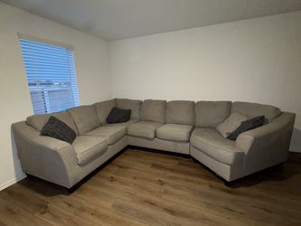 Beige L Shaped Sectional