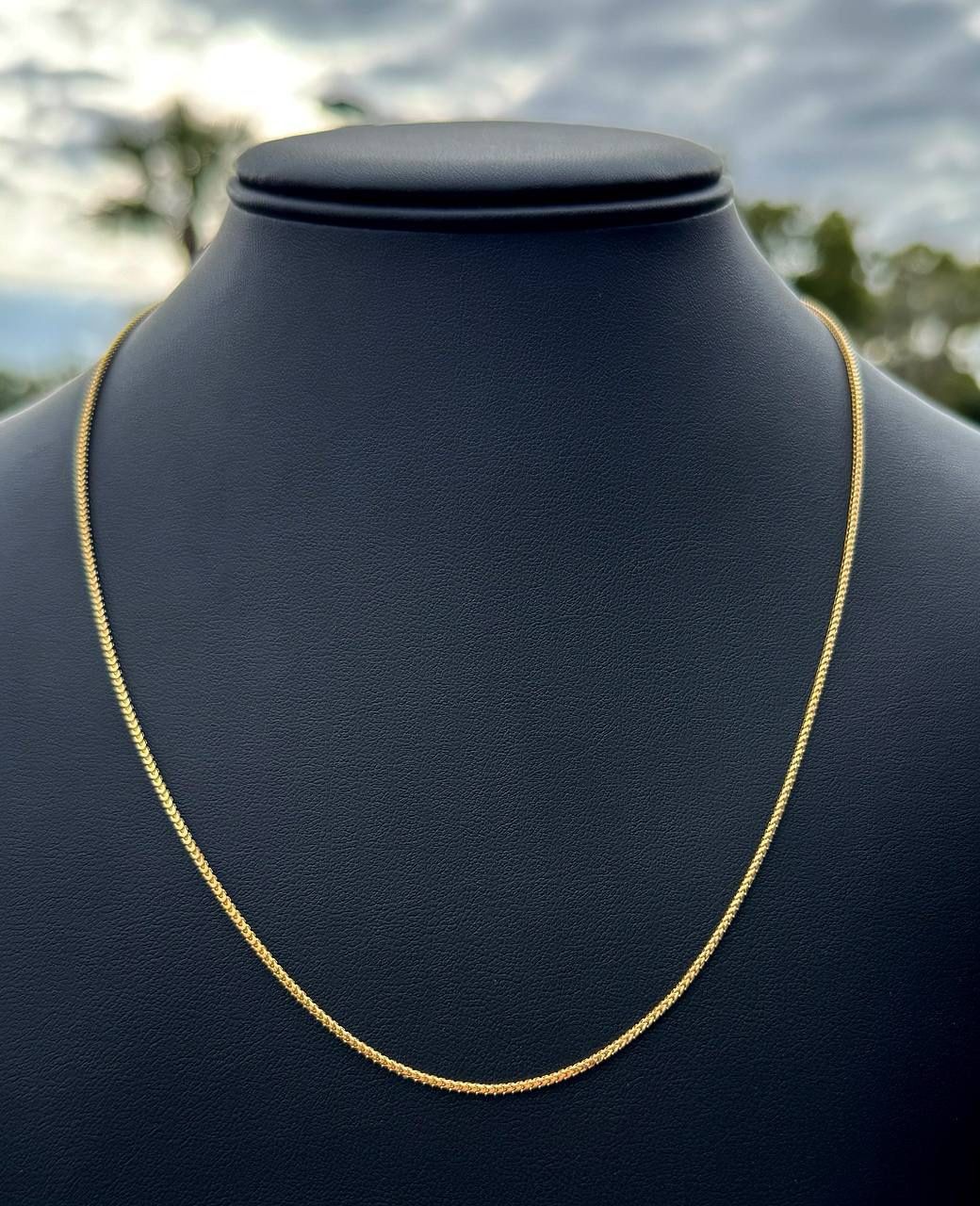 New Jewelry 14k yellow gold Franco necklace chain 24" 1.30mm width