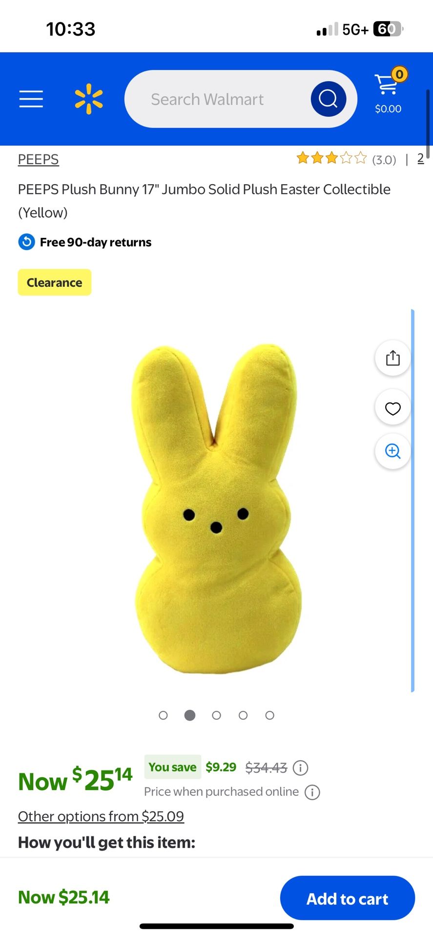 Peeps Marshmallow Plush Pillow