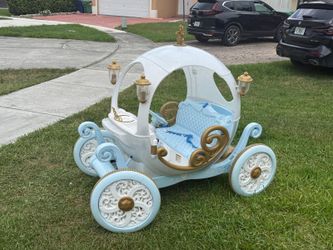 Kids Electric Cinderella Princess Pumpkin Carriage Ride-On ( charger included)