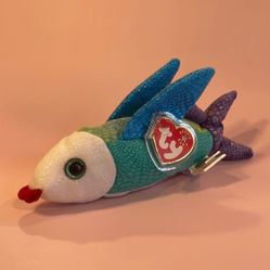 2001 Original Ty Beanie Baby Propeller the Colourful Fish EUC NWT 9" long w tags