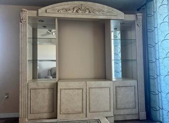 Creative Furniture Sorrento Entertainment Center | Complete | Lighted Display Cabinets