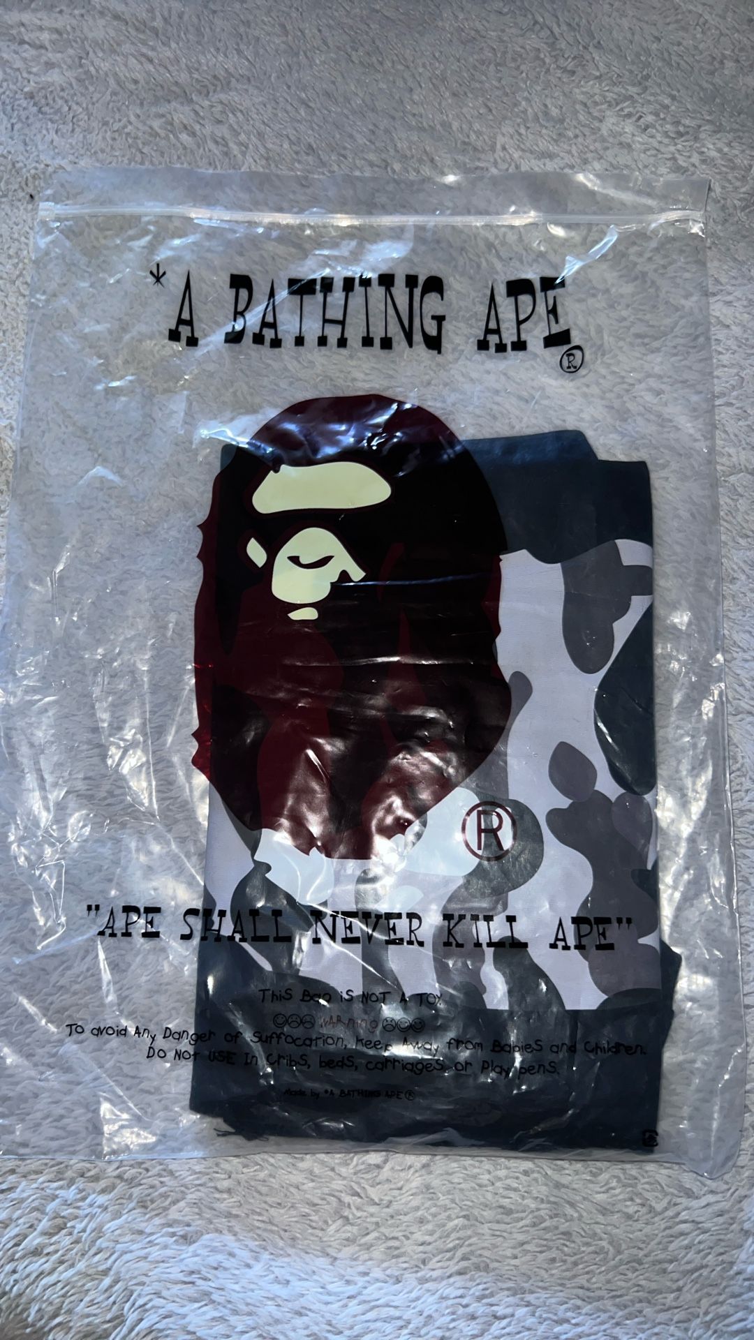 Bape T Shirt Gray Camo