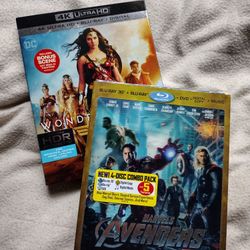 Avengers blu ray OR Wonder Woman 4k, both brand NEW