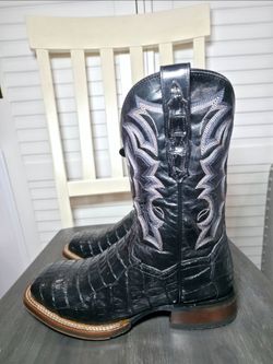 Dan Post Kingsly Caiman Western Boots Broad Square Toe DP4805 Men's Size 9.5 D