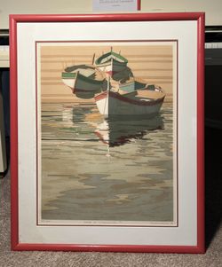 “Boats At Villefranche iii” by Andras Kaldor A/P