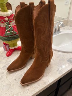 Suede Cowboy Boots