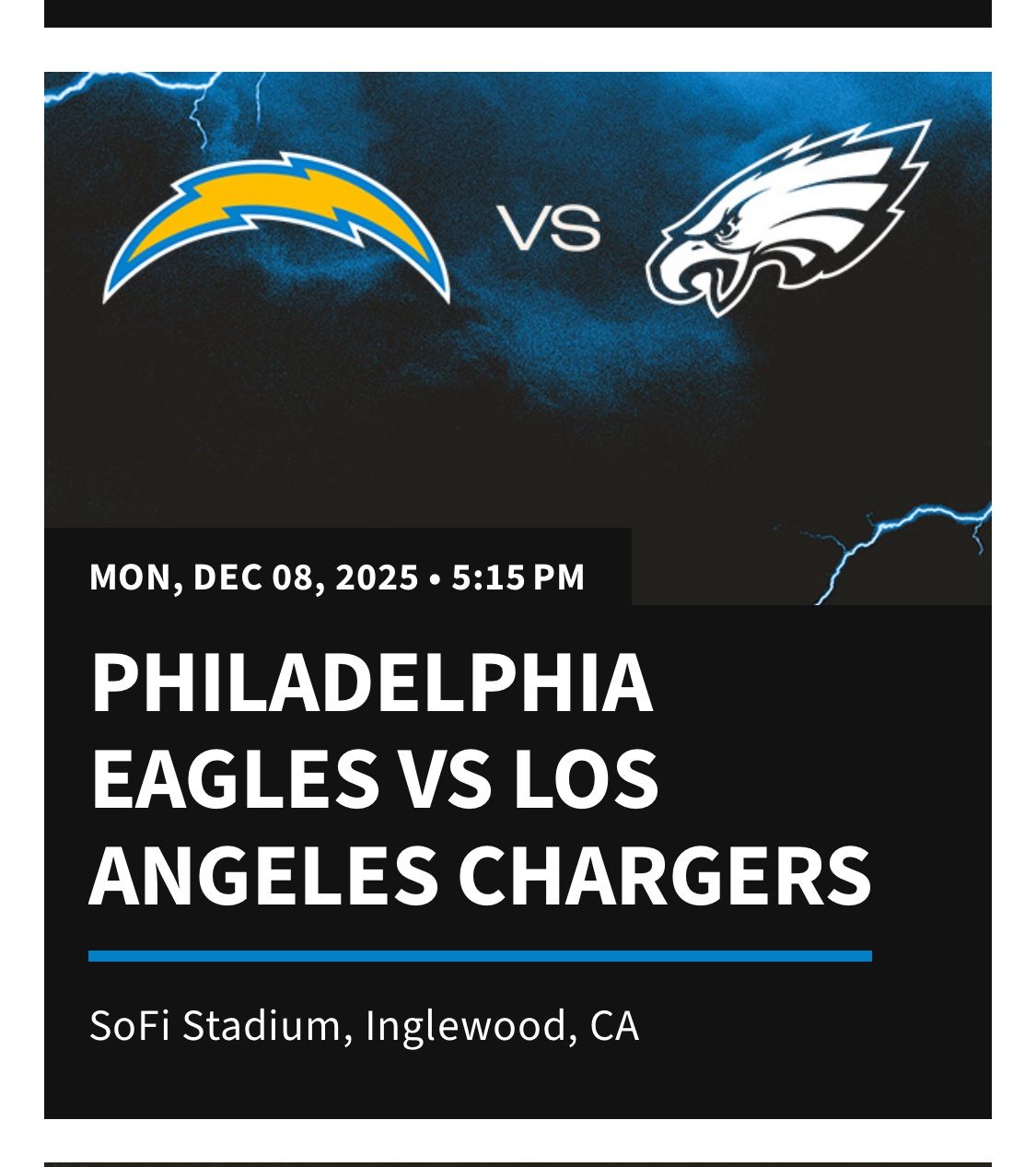 Eagles @ Chargers