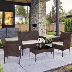 Brand New Brown Patio Set Outdoor Furniture Set 