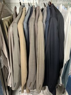 Large lot of suits and sport coats