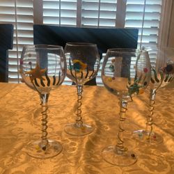 Tropical wine glasses