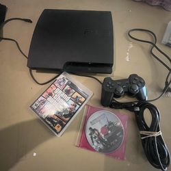 PS3 Slim 320 Gig W Games And Control 