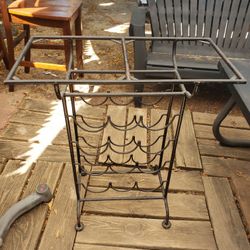 Cast Iron Wine Bottle Liquor Rack