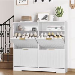 Chic Flip-Down Shoe Cabinet with Display Shelf (We Have 4 Available  - Price is Per)