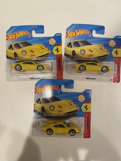Hot Wheels case P Ferrari Dino 206 GT Yellow
