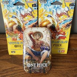 One Piece Tin Pack Set Vol. 2 With 2 Sleeved Booster Packs 