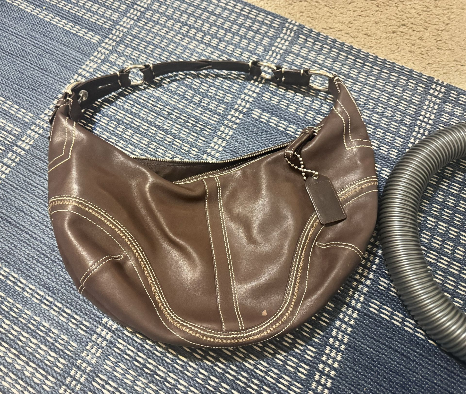 Coach SOHO Leather Small Hobo Bag -Brown